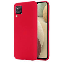 Husa Samsung Galaxy A12 Lemontti Silicon Silky Rosu