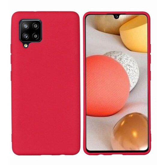 Case Samsung Galaxy A42 5G Lemontti Silicon Silky Red