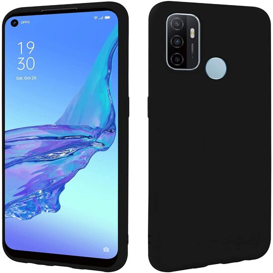Oppo A54 5G Case Lemontti Silicon Silky Black