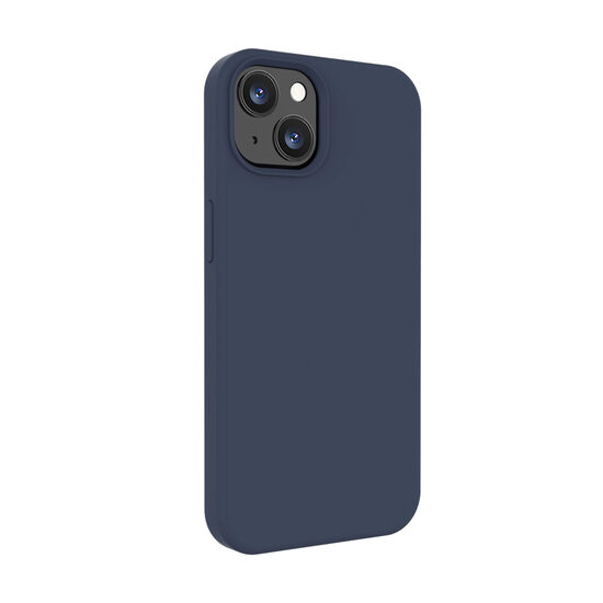 Husa iPhone 13 Lemontti Liquid Silicon Dark Blue