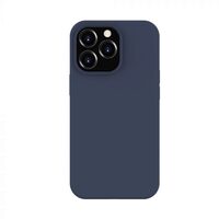 iPhone 14 Pro Case Lemontti Liquid Silicon MagCharge Dark Blue