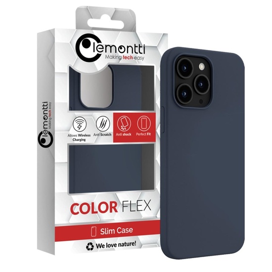 Case iPhone 14 Pro Max Lemontti Liquid Silicon MagCharge Dark Blue