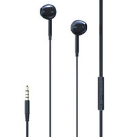 Casti Stereo 3.5 mm Lemontti Ripple Negru (handsfree - telecomanda, microfon)