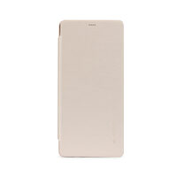 Husa Samsung Galaxy Note 8 Meleovo Smart Flip Gold (spate mat perlat si fata cu aspect metalic)