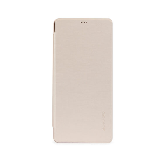 Husa Samsung Galaxy Note 8 Meleovo Smart Flip Gold (spate mat perlat si fata cu aspect metalic)