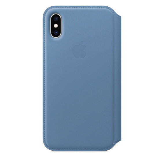 Husa Original iPhone X / XS Apple Leather Folio Cornflower