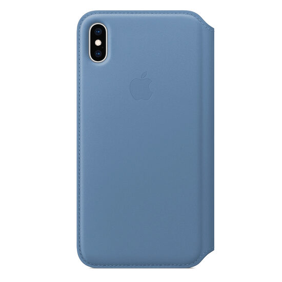 Husa Original iPhone XS Max Apple Leather Folio Cornflower