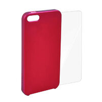 Carcasa iPhone SE/5S Odoyo Glitter Burgundy (folie inclusa)