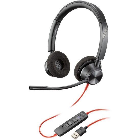 Casti USB Plantronics Stereo BlackWire 3220, BW3320 Black