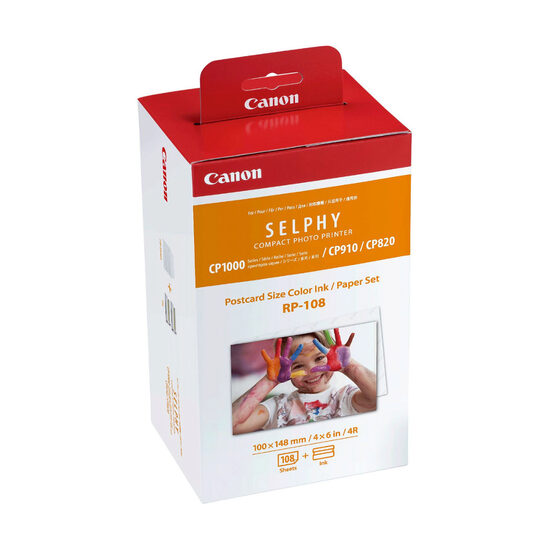 Canon Set RP108INK hartie fotografica 10x14.8cm + 2 cartuse pentru Imprimante Selphy