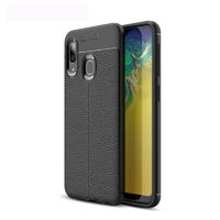 Samsung Galaxy A20e case Lemontti Litchi Black