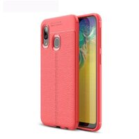Samsung Galaxy A20e case Lemontti Litchi Red