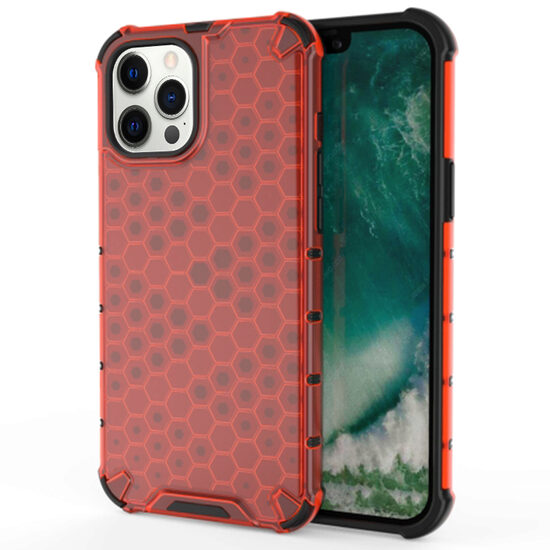 iPhone 12 Pro Max Case Lemontti Honeycomb Red