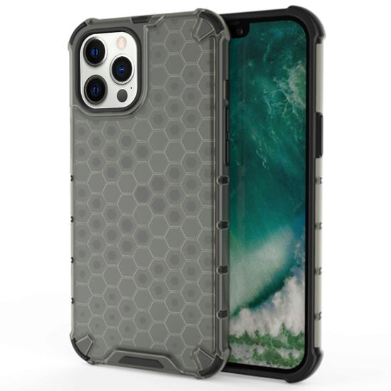 iPhone 12 Pro Max case Lemontti Honeycomb Grey