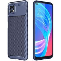 Husa Oppo A72 Lemontti Carbon Fiber Blue