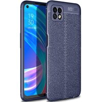 Husa Oppo A72 5G Lemontti Litchi Navy Blue