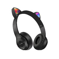 Casti Bluetooth Over-Ear Wireless OEM Cat's Ears Black