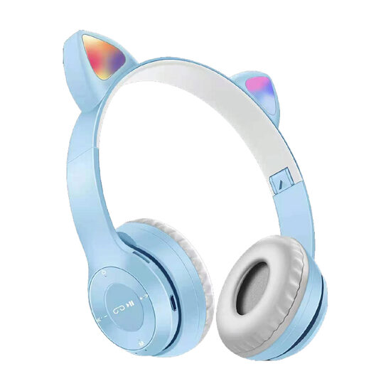Casti Bluetooth Over-Ear Wireless OEM Cat's Ears Light Blue