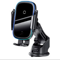 Suport Baseus Auto Light Electric cu Wireless Charger Black