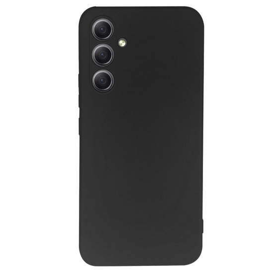 Lemontti Silicone Soft Slim Case Samsung Galaxy A34 5G, matte and fine material, lined with microfiber, Black