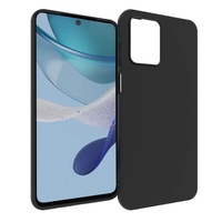 Lemontti Silicone Silky Cover Motorola Moto G53 5G Black