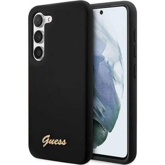 Guess Case Liquid Silicone Metal Logo Samsung Galaxy S23 Black