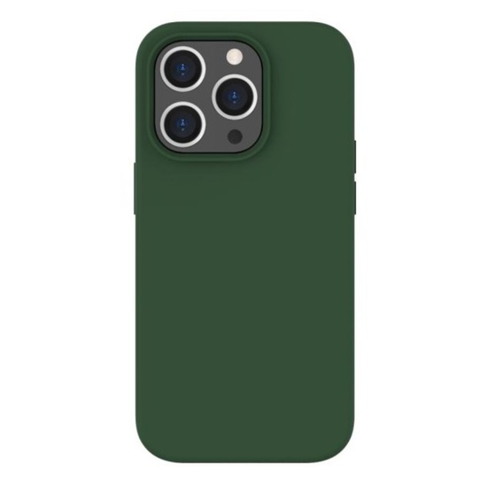 Lemontti Husa Liquid Silicon MagCharge iPhone 14 Pro Max Verde (protectie 360°, material fin, captusit cu microfibra)