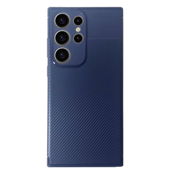 Devia Husa Carbon Fiber Texture Shockproof Samsung Galaxy S23 Ultra Blue