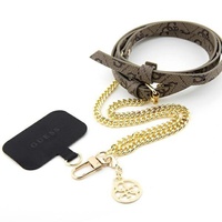Guess Curea Crossbody Pentru Telefoane Popruh PU 4G Chain & Charm Auriu, Lungime 150cm