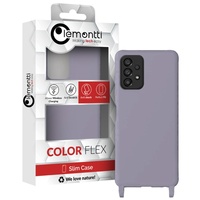 Lemontti Husa Silicon cu Snur Samsung Galaxy A33 5G Mov (protectie 360°, material fin, captusit cu microfibra)