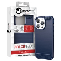 Lemontti Husa Carbon Case Flexible iPhone 14 Pro Blue