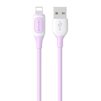 Usams Cablu Jelly Series Fast Charging USB la Lightning, 2.4A, 1m, Mov