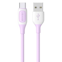 Usams Cablu Jelly Series Fast Charging USB la Type-C, 3A, 1m, Mov