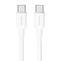 Usams Cablu US-SJ625 Type-C la Type-C PD 100W, 0.5m, Alb