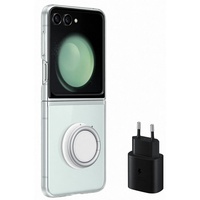 Samsung Husa Originala Clear Gadget Samsung Galaxy Z Flip5 Transparent cu Incarcator Retea 25W