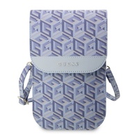 Guess Geanta pentru Telefon GCube Stripes Albastru