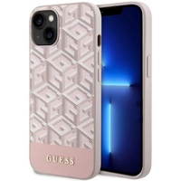 Guess Husa GCube Stripes MagSafe iPhone 14 Roz