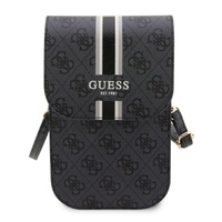 Guess Geanta pentru Telefon PU 4G Printed Stripes Negru