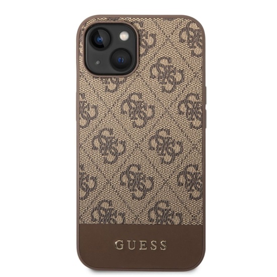 Guess Husa 4G Stripe Logo iPhone 14 Maro