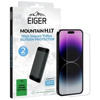 Eiger Folie Mountain H.I.T iPhone 15 / 15 Pro, pachet de 2 buc, Clear
