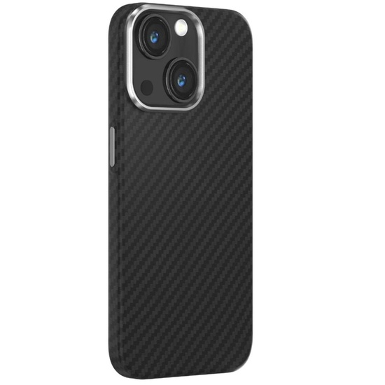 Devia Husa Ultra-Thin Carbon Fiber Magnetic iPhone 15 Negru