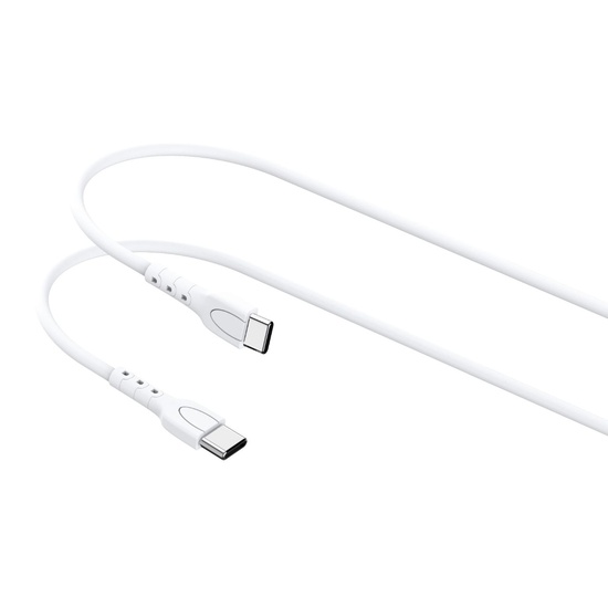 Lemontti Cablu Wind Fast Charge Type-C la Type-C, PD 65W, 0.5m, Alb