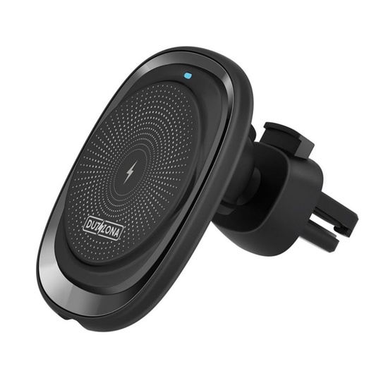 Duzzona Suport Auto Magnetic cu Incarcare Wireless Fast Charger, fixare la grila de ventilatie, Negru
