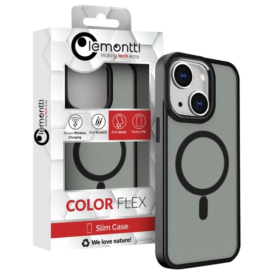 Lemontti Husa Color Matte MagSafe iPhone 15 Plus Negru