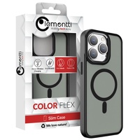 Lemontti Husa Color Matte MagSafe iPhone 15 Pro Negru