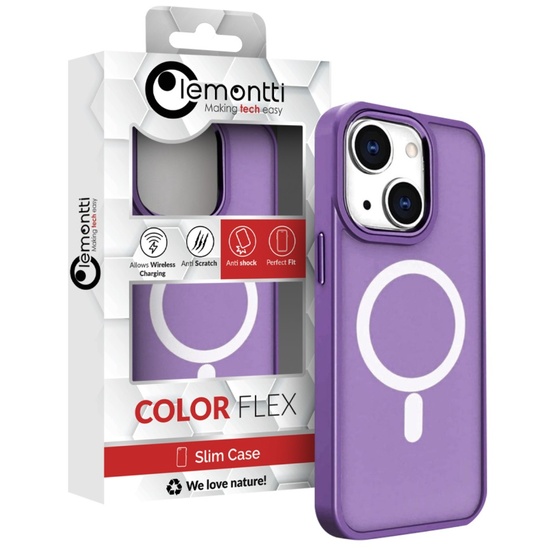 Lemontti Husa Color Matte MagSafe iPhone 15 Mov