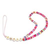 Guess Snur / Pandantiv telefon Heishi Beads Roz / Multicolor