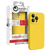 Lemontti Husa Liquid Silicon MagCharge iPhone 15 Pro Galben (protectie 360°, material fin, captusit cu microfibra)