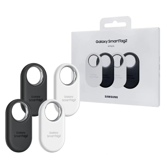 Samsung Tracker Original Galaxy SmartTag2 Bluetooth, 4 Pack, Alb / Negru