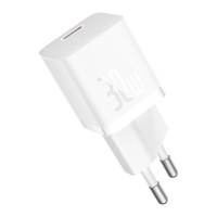 Baseus Incarcator Retea GaN5 Mini Fast Charger, USB-C, 30W, Alb